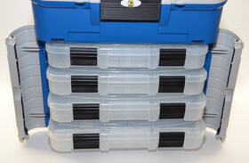 Sitzkiepe und Gerätebox / Gerätekasten in einem, mit vielen Boxen und Extras