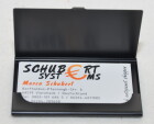Alu Visitenkartenetui / Etui schwarz für ca. 12 Karten inkl. Geschenketui