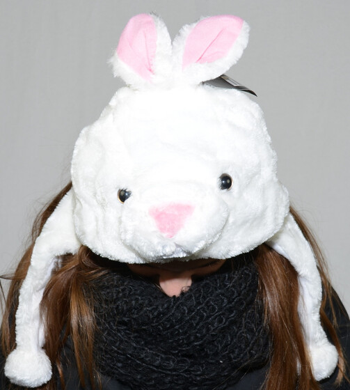 Wintermütze Mütze in Tierform div. Sorten Universalgröße für Kinder & Erwachsene Hase