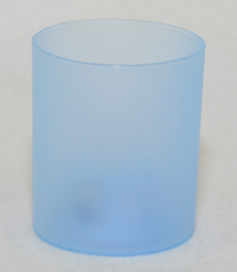 LED Teelichter mit Glas / blau