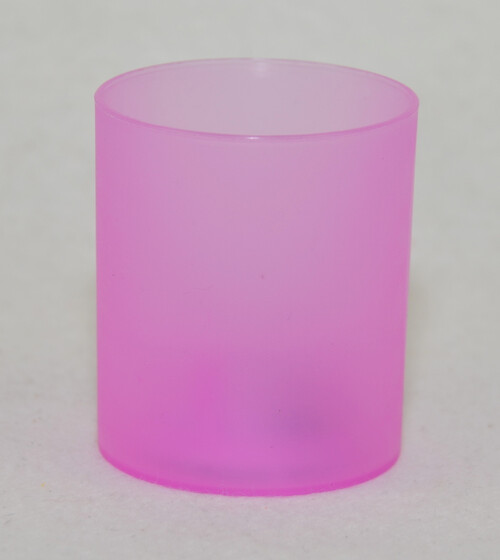 LED Teelichter mit Glas / pink