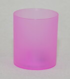 LED Teelichter mit Glas / pink