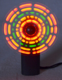 Mini Handventilator mit 5 LEDs ideal f&uuml;r Party und Events