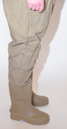 Behr Trendex EverDry Nylon/PVC Wathose mit Stiefeln und Gummisohle in Gr. 39-48