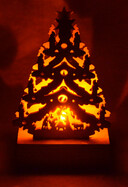 LED Weihnachtslichter aus Holz / Weihnachtsbaum