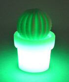 LED Kaktus aus Echtwachs / grün