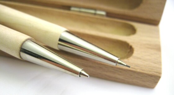 Edles Schreibset aus Ahornholz, 7,95