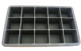 15-fach Silikon Eiswürfelform für 3x3 cm XXL Eiswürfel