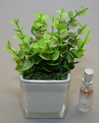 Lufterfrischer als künstliche Pflanze inkl. 10ml Duftspray / Rose