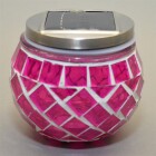 Solar LED Mosaik Leuchte / pink