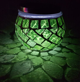 Solar LED Mosaik Leuchte / grün