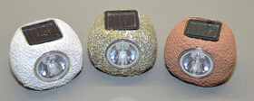 Solar LED Leuchtsteine Deko-Steine für den Garten in...