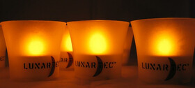 8er Set LED-Teelichter mit Gläsern f. 50 Std. Romantik