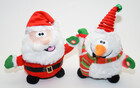 Singende und tanzende Weihnachtsfiguren in zwei Sorten komplett mit Batterien