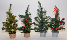 Weihnachtsbaum Tannenbaum 45cm hoch mit Dekoration in...