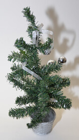 Weihnachtsbaum Tannenbaum 45cm hoch mit Dekoration in vier verschiedenen Farben