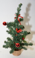 Weihnachtsbaum Tannenbaum 45cm hoch mit Dekoration in vier verschiedenen Farben