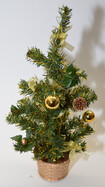 Weihnachtsbaum Tannenbaum 45cm hoch mit Dekoration in vier verschiedenen Farben