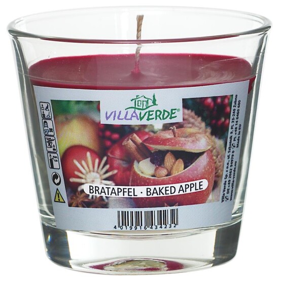 Duftkerze im Glas / Bratapfel