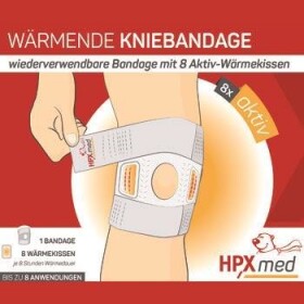 HPXmed Wärmende Kniebandage mit 8 Wärmepads...