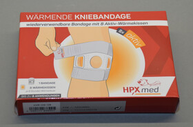 HPXmed Wärmende Kniebandage mit 8 Wärmepads für je 8 Stunden Wärme
