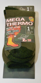 Mega Thermo Socken im Army Style / grün Gr. 39-42