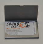 Visitenkartenetui aus Metall in silber matt für bis zu 10 Visitenkarten