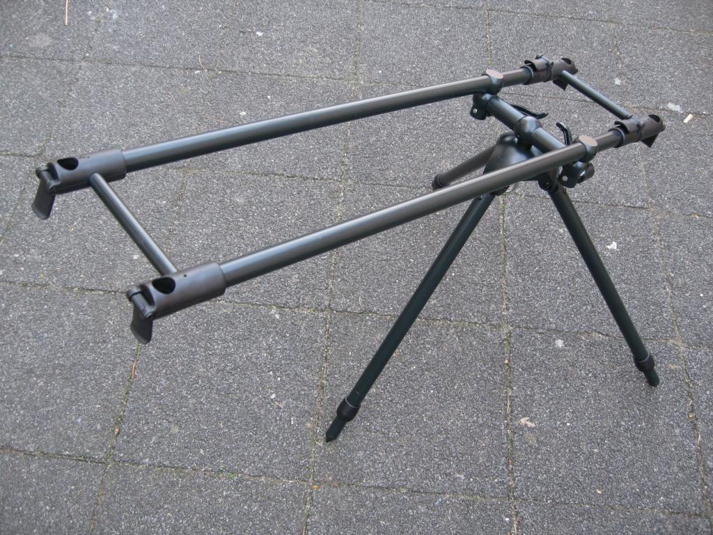 Rod Pod Behr Aluminium – 3 Cannes, 3 Buzzer Bars, Sacoche Incluse (Neuf)