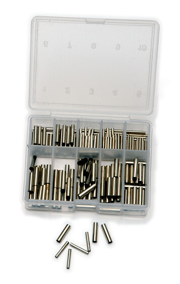 Klemmh&uuml;lsen Sortimentsbox von Behr mit 210 St&uuml;ck sortiert von 1-3mm aus Messing