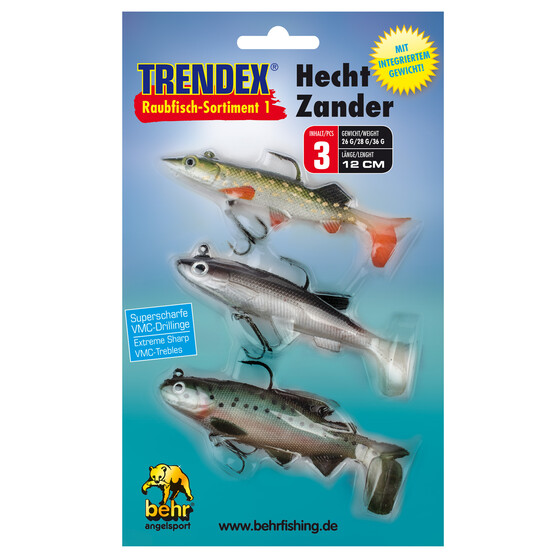 Behr Trendex Raubfisch Sortiment 3er Set Hecht & Zander Sortiment 1