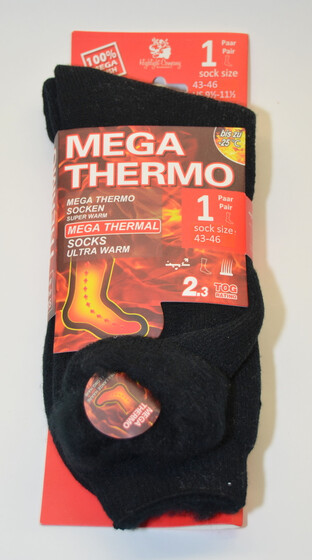Mega Thermo Socken / schwarz Gr. 47-50