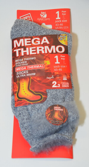 Mega Thermo Socken / hellgrau Gr. 47-50