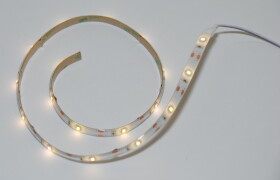 LED Streifen selbstklebend 60cm mit 18 Power LEDs, 160 Lumen und Batteriebetrieb