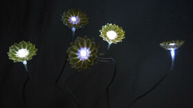 LED Solar Sonnenblumen mit Lichtsensor 