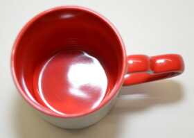 Kaffeetasse 300ml aus Keramik mit herzförmigem Griff...