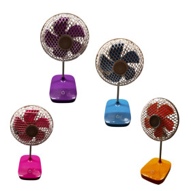 Tischventilator batteriebetrieben 29cm mit Standfuß in verschiedenen Farben