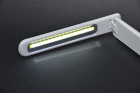 Faltbare LED Tischleuchte wei&szlig; mit Touch-Funktion und 3 Stufen, USB oder Batteriebetrieb