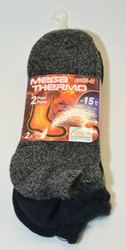 2er Packung Mega Thermo Sneaker Socks Gr. 36-41 schwarz/grau