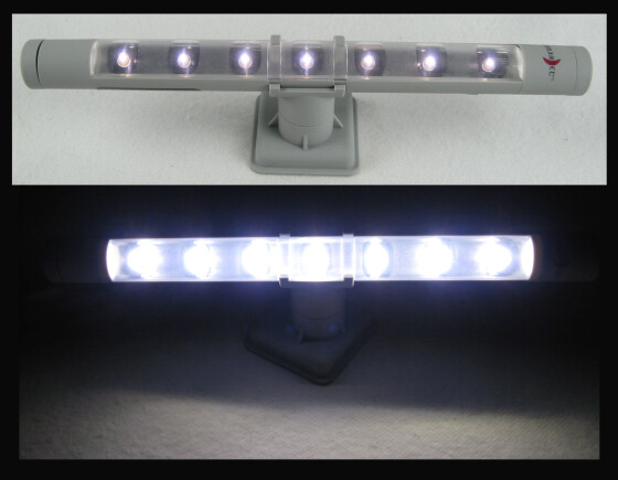 4in1-LED-Unterbauleuchte warmweiß silberfarben