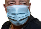 Einwegmaske Gesichtsmaske f&uuml;r Erwachsene in blau 3-lagig mit Nasenb&uuml;gel