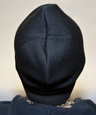 Gestrickte Beanie Mütze Wintermütze Unisex in Einheitsgröße aus RPET in schwarz