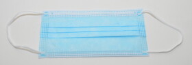 5er Packung Einwegmaske Gesichtsmaske f&uuml;r Erwachsene in blau 3-lagig mit Nasenb&uuml;gel