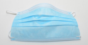 5er Packung Einwegmaske Gesichtsmaske für Erwachsene in blau 3-lagig mit Nasenbügel