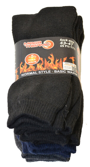 Mega Thermo Socken 5 Paar mit weichem Innenfleece für extreme Kälte Größe 43-47