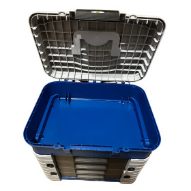 Behr Superbox Sitzkiepe und Transportbox in einem mit vier ausziehbaren Schubladen Transportschaden