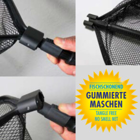Hand Klappkescher von Behr mit gummierten 6mm...