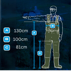 Behr Neopren Wathose 5mm RedCarp Profilsohle Gr. 42/43 Ausstellungsstück