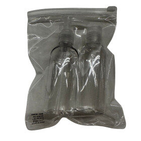 Reiseset Flaschenset aus PET im Etui mit 100ml Flaschen für div. Flüssigkeiten