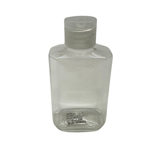 Nachfüllbare Flasche für 80ml Flüssigkeiten aus PET mit Klappverschluss