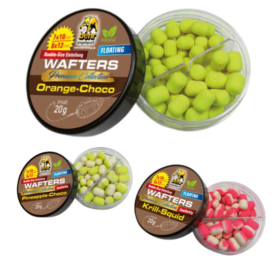 Behr Wafters Hakenköder schwimmend 7x10 und 8x12mm in verschiedenen Aromen